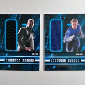2 AVENGERS: AGE OF ULTRON Costume Fabric TRADING CARDS / Nick Fury & QUICKSILVER